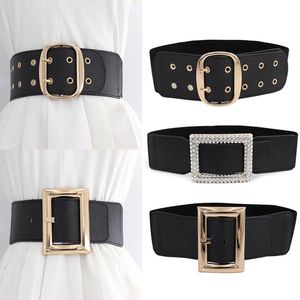 Riemen mode dames riem elastische stretch cinch dame cummerband plus size meisjes tailleband taille afdichting 6 cm breed 75 cm lengtebelsten