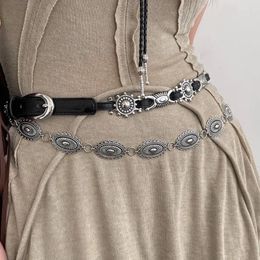 Ceintures Fashion Femmes Leathers ceinture mince taille avec boucle métallique pour le pantalon de jeans Largeur 0,7 "Longueur 43 ''