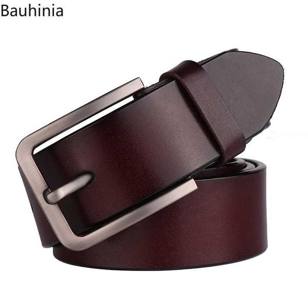 Cinturones Moda estilo retro hebilla de alfiler tela de mezclilla cinturón de cuero para hombre 100-135 cm conjunto de cinturón para hombre de alta calidad cinturón de mezclilla Q240401
