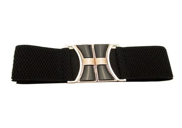 Ceintures à la mode large ceinture dames élastique ceinture extensible pour les femmes 2022 été Drcoration robe noir femme QZ01042630057