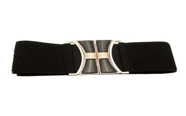 Ceintures à la mode large ceinture dames élastique ceinture extensible pour les femmes 2022 été Drcoration robe noir femme QZ01042068009