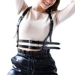 Ceintures Faux cuir taille accessoire Punk poitrine harnais ceinture avec réglable corps Bondage sangle vêtements pour femmes