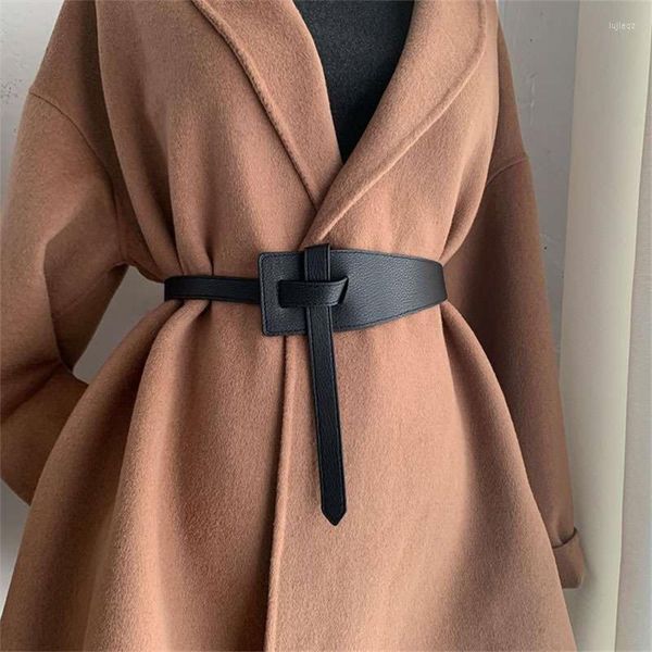 Ceintures Femme Mode Ceinture Femmes Haute Qualité Simple Polyvalent Noué Diluant Rétro Tendance Manteau Femme Robe Large Ceinture