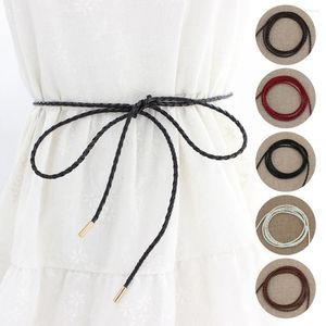 Ceintures de taille féminine ceinture mince cravate de décoration simple avec robe nouée à nœud à la mode tresse tissage corde pour les femmes