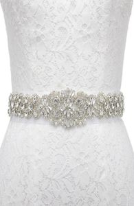 Ceintures fleur Design cristal strass applique fer sur ruban ceinture de mariée robe de soirée mariage SashBelts8223701