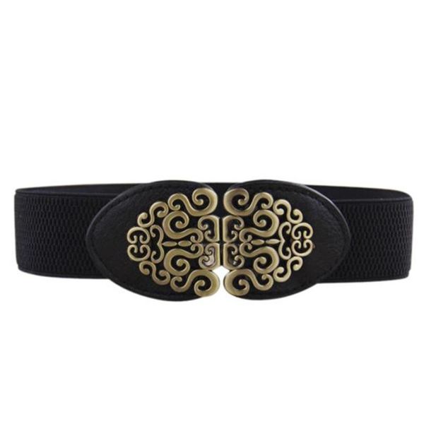 Cinturones con forma de flor, cinturón de alambre prensado de cuero Vintage a la moda, correas con hebilla de aleación automática para mujer, accesorios de vestir 2021