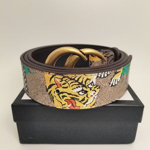 riemen voor mannen designer riem vrouwen 3,8 cm breedte riemen tijger letter G afdrukken man vrouw riemen luxe echt leer eenvoudige klassieke bb riem groothandel cintura