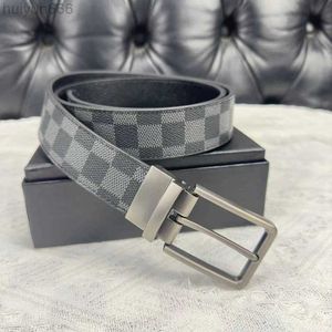 Gordels voor mannen Designer Belt Women Nieuwe herenhaalgespanning Belt 3,5 Casual en veelzijdige zakelijke geruite lederen riem voor man Jeugdbroek Gordel Hoge kwaliteit