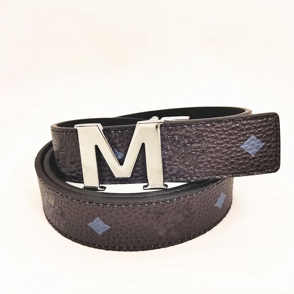 Cinturones para hombres Cinturones de diseñador Cinturón de mujer 3,5 cm de ancho Marca de negocios Hebilla M Cinturón informal con impresión en 6 colores para mujer y hombre Cinturón bb de lujo de alta calidad