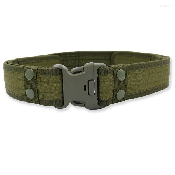 Cinturones para hombres Hebilla de plástico Lona informal de alta calidad para exteriores Hombre Fabala Práctico cinturón Camuflaje Ejército Adjsutable