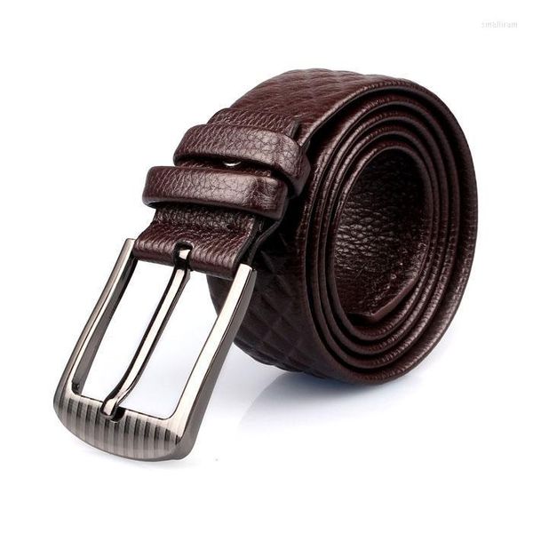 Cinturones Engranaje Hebilla genuina Cuero para hombre Pin Jean Cinturón de cuero de vaca clásico Niño Niño Herramienta BeltBelts Smal22