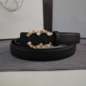 Ceintures Véritable ceinture en cuir concepteur pour femmes lettre de perle