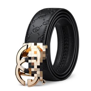 Cinturones de cuero genuino cinturón de cuero diseñador de moda de alta calidad para correa de metal masculino