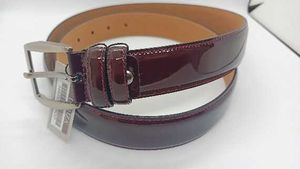 Gordels Echte lederen riem met patentleren stiksel-burgundy of zwarte kleur-3 cm-fabric en canvas pantolona compatibel-kwaliteit-deriza T220929
