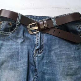 Gordels echt leer voor mannen hoogwaardige jeans riemriem pin buckle heren business cummerbunds ceinture hommebeltsbelts