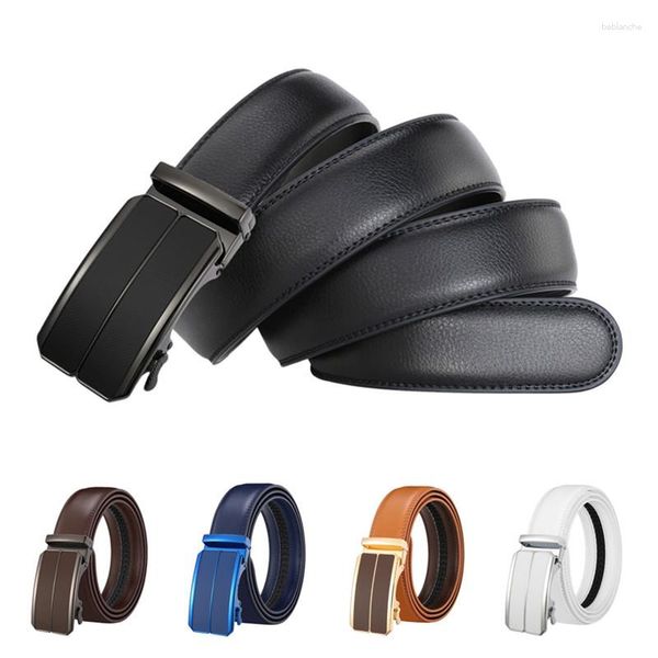 Ceintures en cuir véritable hommes ceinture alliage boucle automatique deux couches peau de vache affaires décontracté pour hommes en gros 3.5cm luxe