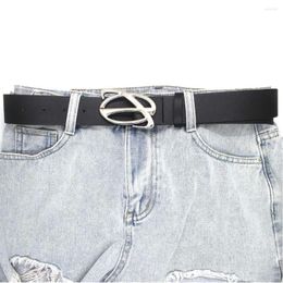 Ceintures Conception Géométrique Sens En Cuir PU Boucle Ceinture En Métal Réglable Jeans Décoration Femmes Polyvalent Punk Tempérament Ceintures