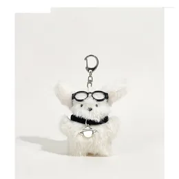 Riemen Meisje Hart Puppy Pluche Hanger Pop Melk Kak Cartoon Tas Hangende Ornament Gift Sleutelhanger