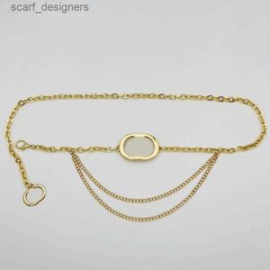 Ceintures Gold Chain Belt Womens Taies Chaînes de mode de mode ceintures pour femmes Girdle Marque Big Letters Beltes de luxe