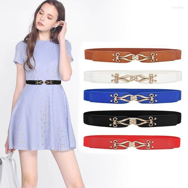 Ceintures Bonne vente femmes ceinture ceinture élastique ceinture élégante pour robe boucle en or noir mode bracelet en cuir ceintures ceintures Fier22