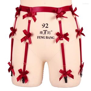 Riemen gotische kleding vrouwen hoge taille kousenband gordel elastische lichaam karnas kous suspener bruiloft sexy fetisj bondage