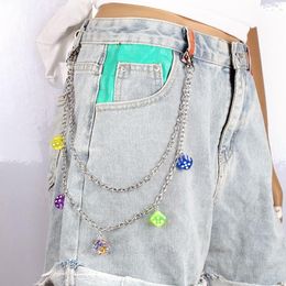 Cinturones Harajuku Mujer Jeans Cadena Multi tipo Aleación transparente Colgante para falda T8NBBelts