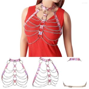 Riemen Harnas Mode Dames Riem Tops Punk Metalen Ketting Accessoires Zwaard Korset Pole Dance Rave Kostuum Sexy Lingerie Goth