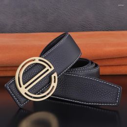 Ceintures High Qualit Copper Buckle E Lettre Designer Hommes en cuir complet en cuir en cuir en cuir de 3,8 cm de largeur de luxe Homme pour mâle