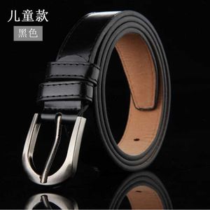 Cinturones Cinturón de cuero negro de alta calidad para niños, adecuado para niños, niñas, niños, cinturones casuales, pantalones vaqueros, cinturones para hombre Q240401