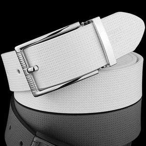 Ceintures de haute qualité boucle blanc en cuir véritable ceinture ceinture décontractée homme hommes ceintures designer ceinture ldd240313