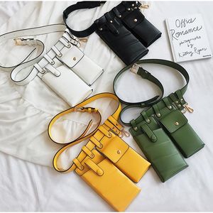 Riemen hoogwaardige mode dames riemtas twee zakken borst cross-body multifunctionele meisjes mobiele telefoon Bag2022Belts