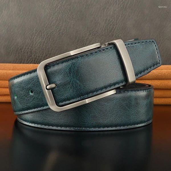 Ceintures de haute qualité de luxe en cuir véritable boucle ardillon concepteur décontracté marque jeunesse jean Ceinture Homme couleur claire mode