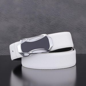 Cinturones de alta calidad tobogán blanco hebilla de moda hombres diseñador de cuero genuino jeans de lujo ceinture homme para malebelts cinturones de cinturón