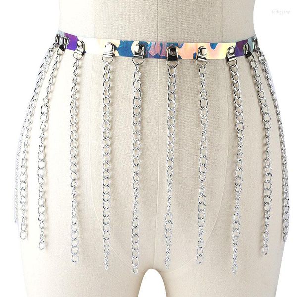 Ceintures Hip-Hop Rock Punk Style Métal Gland Taille Chaîne Mode Femmes Mince En Cuir Ceinture Dames Robe Vêtements Accessoire Bijoux Cadeau