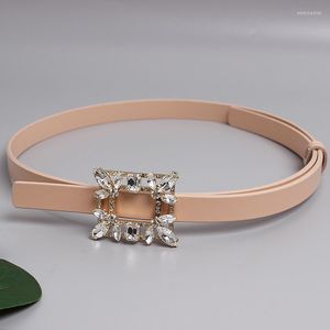 Riemen onregelmatige strass Stone Buckle taille riem vrouwen echte lederen solide slank korset tailleband vrouwelijke jas jurkriem