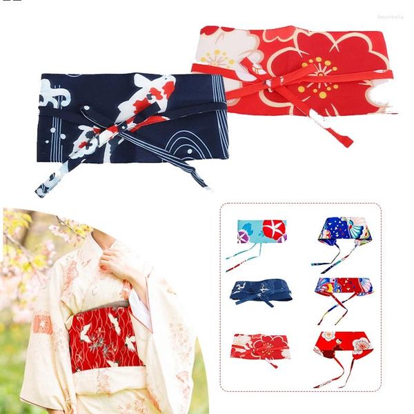 Ceintures Style japonais Yukata Femmes Kimono Robe Ceinture réglable Vintage Bracelet Corset Traditionnel Large Harnais avec ficelle fine