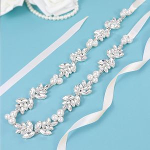 Ceintures JLZXSY argent Bling cristal perle chaîne ceinture de mariage strass perlé ceinture de mariée demoiselles d'honneur bal robe formelle