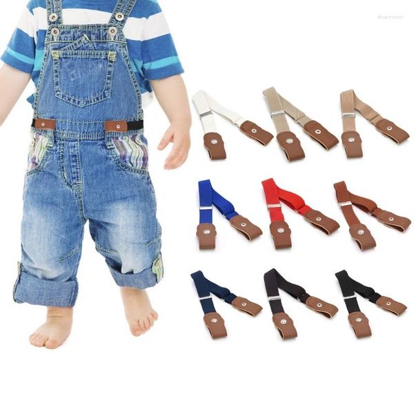 Ceintures enfants sans boucle ceinture élastique tout-petits sangles de taille extensibles réglables pour garçons et filles jean pantalon ceinture tenue quotidienne