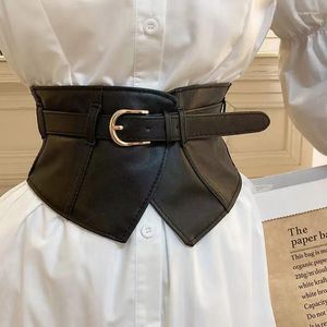 Ceintures Version coréenne de la ceinture large noire pour femmes, robe de manteau de voyage et de shopping de haute qualité avec accessoires de ceinture en cuir
