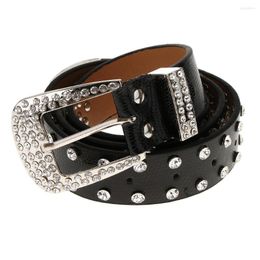 Riemen dames mode bezaaid western kristal strass bling leer