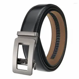 Ceintures LannyQveen Style Ceinture en cuir véritable Boucle automatique pour hommes de haute qualité