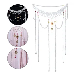 Riemen Gelaagde Parels Kwasten Tailleketting Hanfu Jurk Kostuum Accessoires Voor Dames