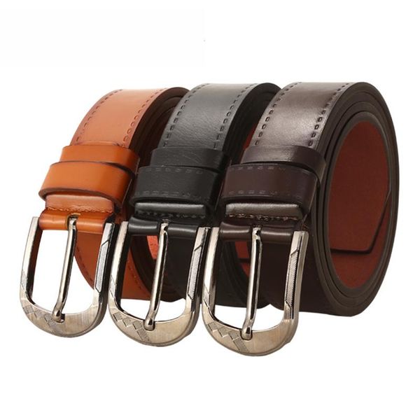 Cinturones Cinturón de cuero Hombres Antiguo Masculino PU Cintura ancha Pin Hebilla Diseñador de moda para cintura GirdleBelts
