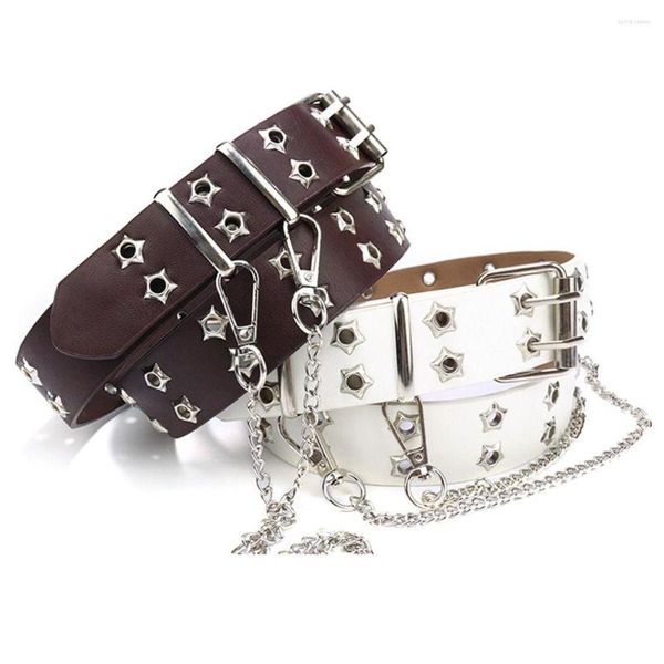 Ceintures en cuir Cummerbunds vêtements accessoires pull pardessus réglable Goth ceinture jean ceintures Punk ceinture