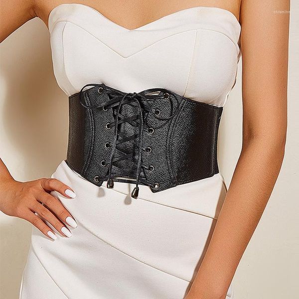 Ceintures En Cuir Pour Femmes Designer Ceinture Robe De Mariée À Lacets PU Large Ceinture Féminine Cummerbunds