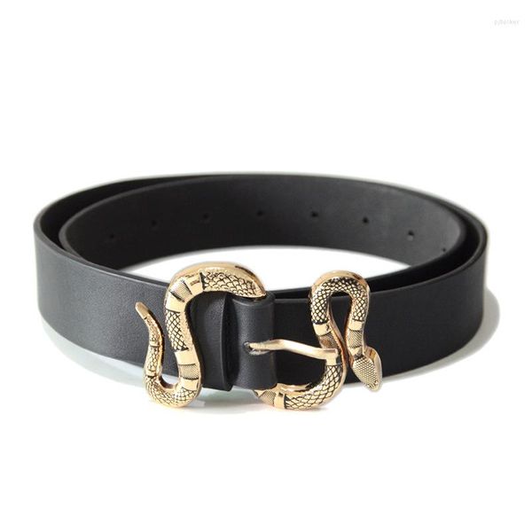 Ceintures en cuir pour femmes luxe serpent boucle ceinture femme dames ceinture jean ceinture Design de mode ceinture