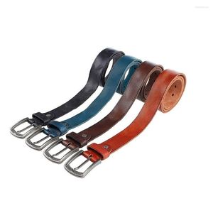 Ceintures en cuir ceinture pour hommes tendance marron rouge alliage boucle ardillon sangle de taille 110 115 120 125 130CM jean mâle femme