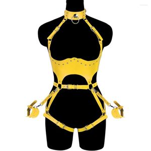 Ceintures cuir Sexy corps Bondage harnais pour femme réglable Lingerie ensemble sangle bas Seks taille à jambe cuisse jarretelles ceinture