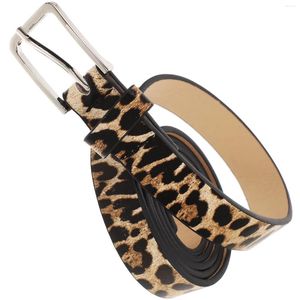 Ceintures Leopard Pu Belt Women's Tai-Horse Artificial Horse Horse for Women Brown Light Brown