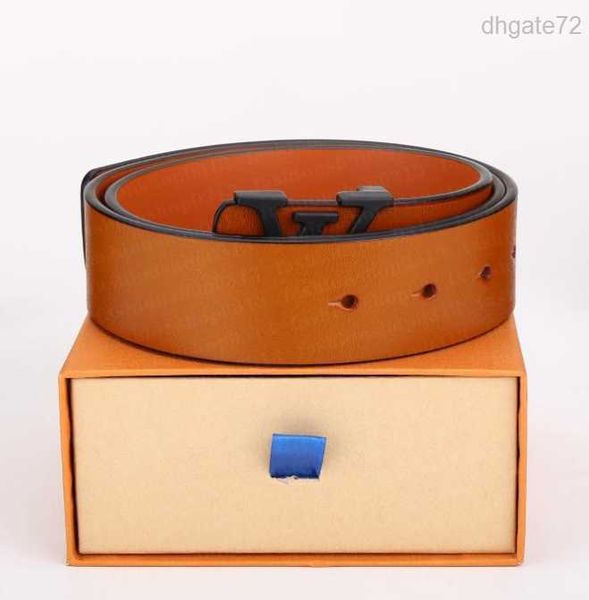 Cinturón para hombre Letra Liso Hebilla Diseñador Cinturón Para Hombre Para Mujer Hombre Clásico Moda Casual Cuero BI3V 9MMY